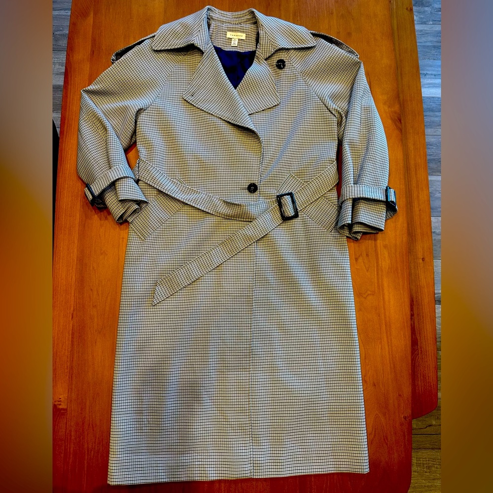 Topshop Trench Coat Houndstooth